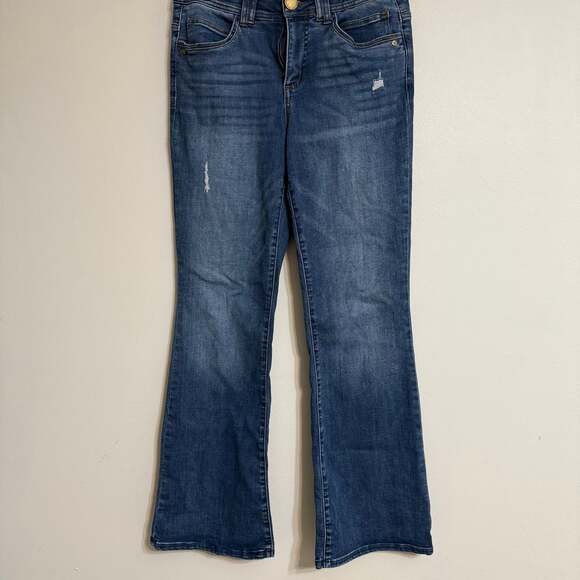 Democracy Women’s Blue Denim Jeans Flare Palazzo - Picture 1 of 6
